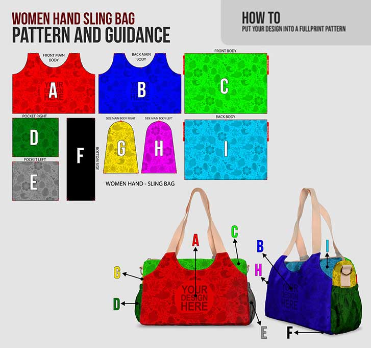 fullprint  sling handbags 4