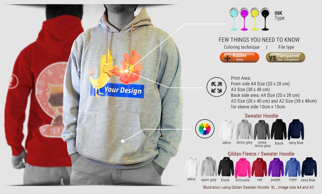 sweater hoodie specification
