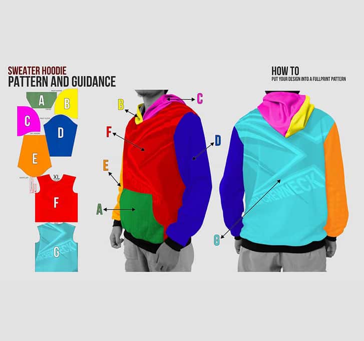 guidance pattern sweater hoodie