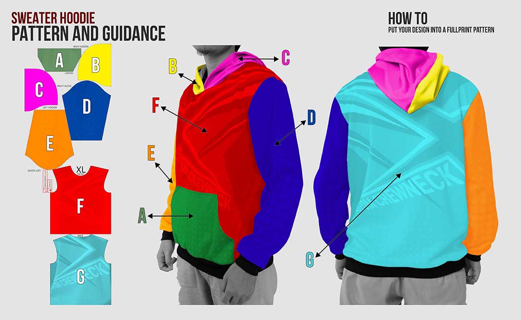 guidance pattern sweater hoodie