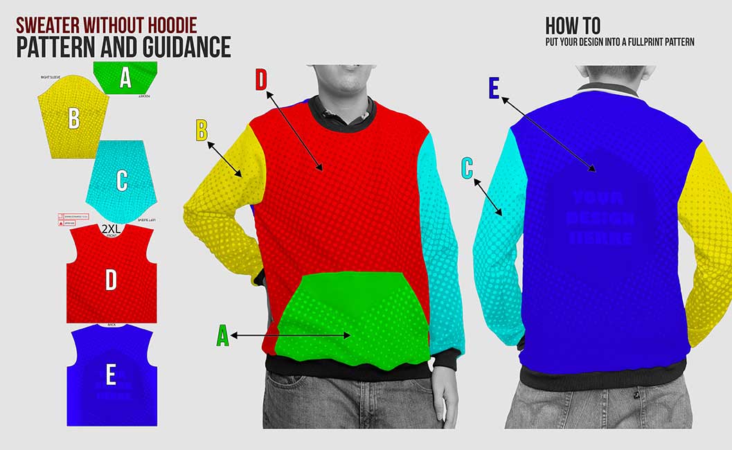guidance pattern sweater without hoodie