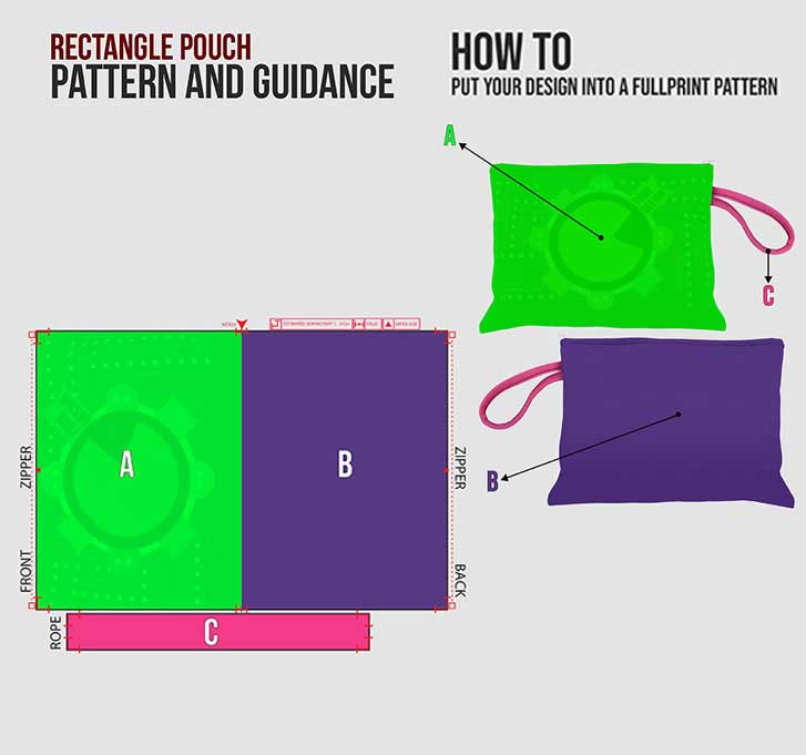 Tas Kanvas specification mobile rectangle pouch 3