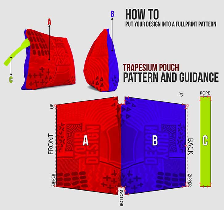 Tas Kanvas specification mobile trapezium pouch 3