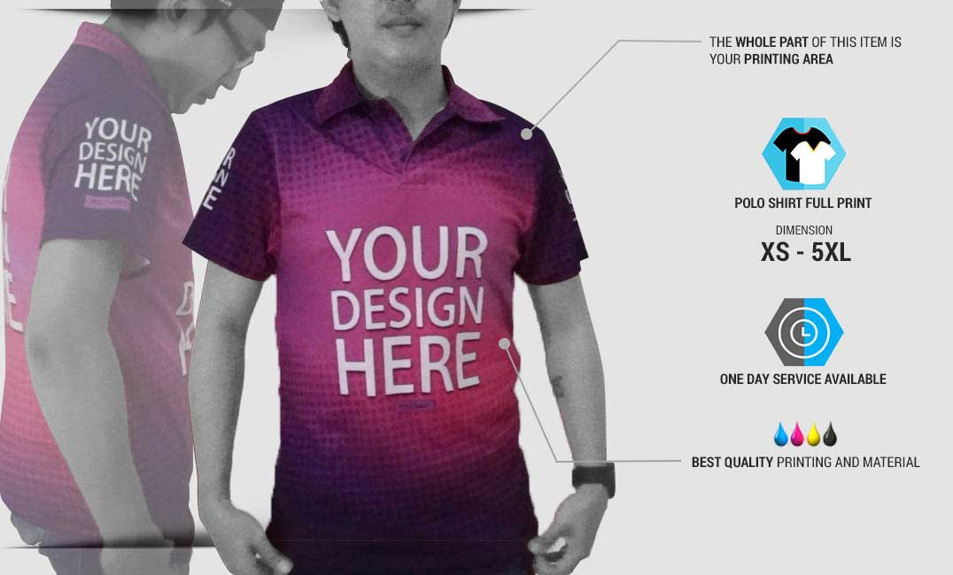 Fullprint Polo Shirts  specification