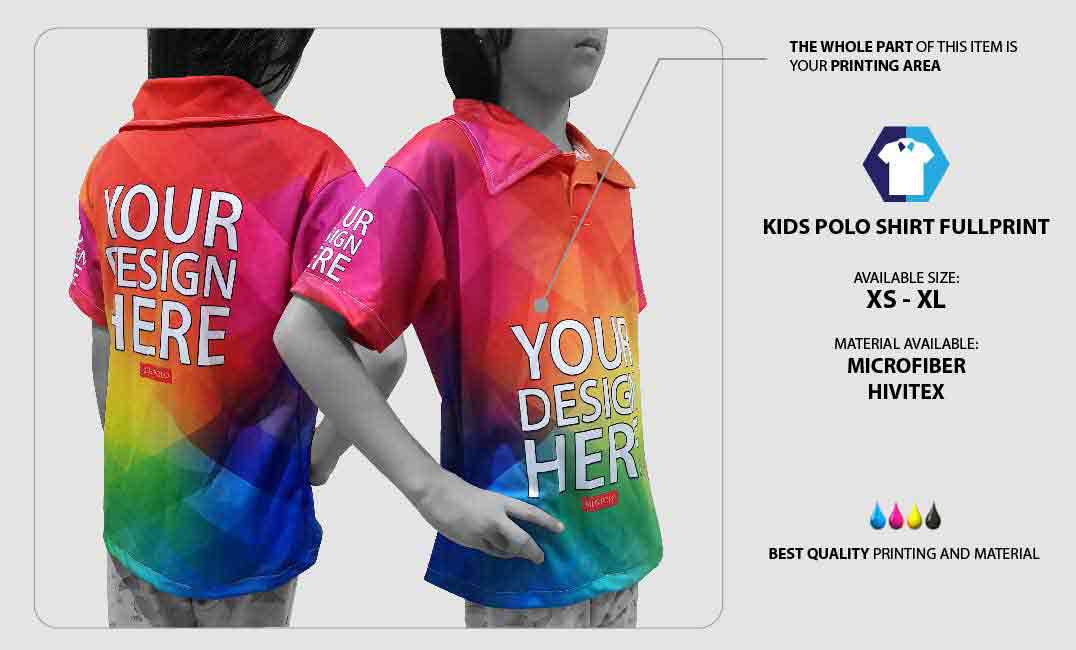Kids Polo Shirt Fullprint 1