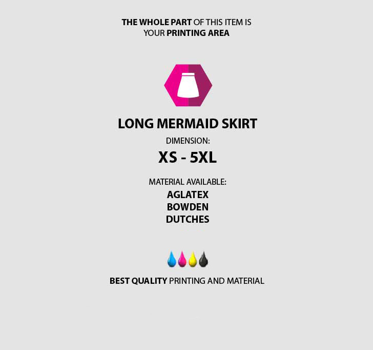 fullprint  Long Mermaid Skirt 3