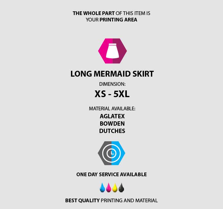 fullprint  Long Mermaid Skirt 3