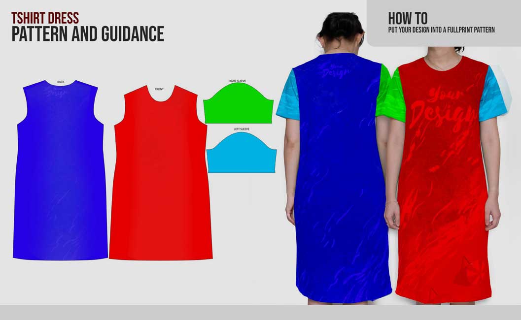 guidance pattern tshirt dress