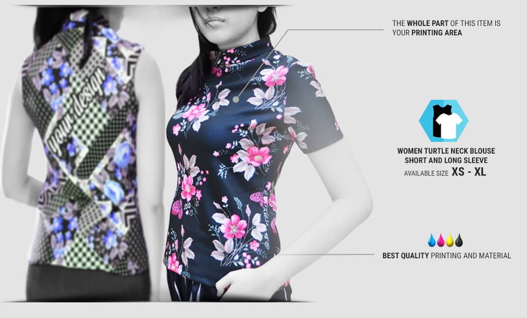 specification women turtleneck blouse