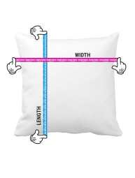 size diagram square pillow